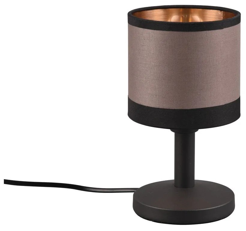 Czarno-brązowa lampa stołowa (wys. 22 cm) Davos – Reality