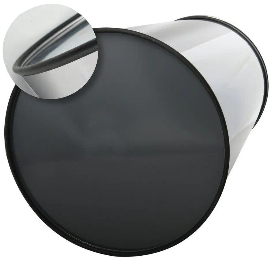 Ciemnoszary stalowy kosz na śmieci otwierany na dotyk 30 l – MSV