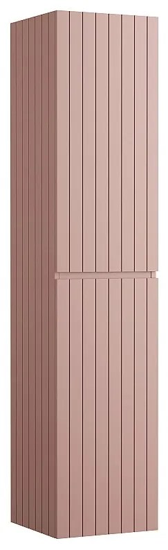 Wiszący słupek łazienkowy w kolorze różowym z prążkowaną fakturą – wys. 160 cm – SATARA