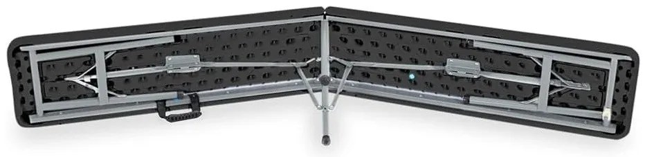 Ławka cateringowa turystyczna bankietowa składana do ogrodu tworzywo sztuczne kolor czarny D-20400