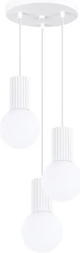 Potrójna biała lampa wisząca A2-F17