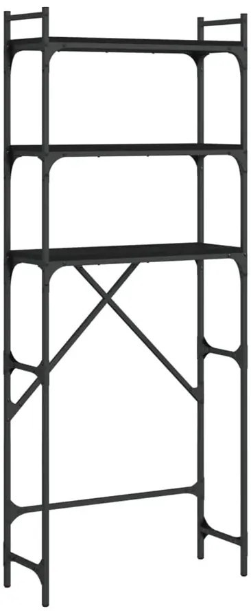 Czarny loftowy regał S3-B87