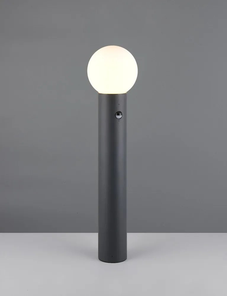 Lampa zewnętrzna typu słupek z czujnikiem ruchu ø 18 cm Mures – Trio