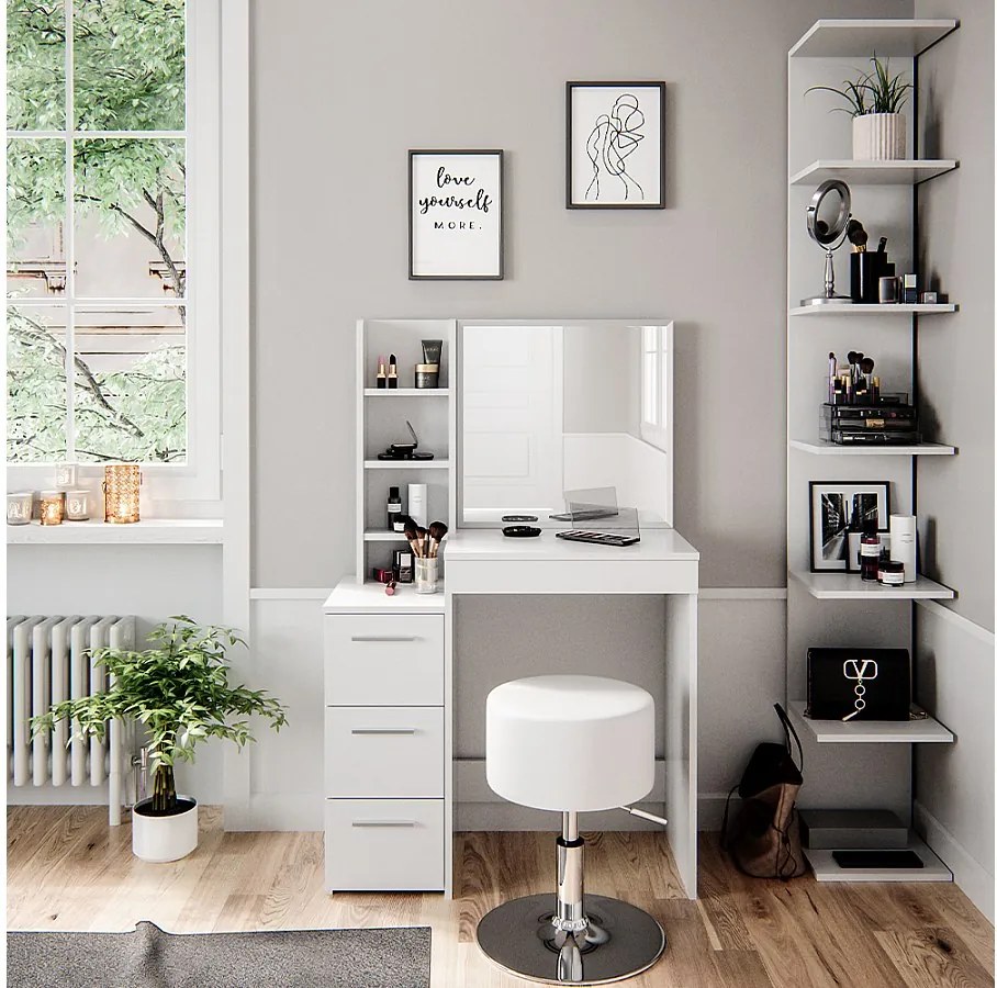 Stół o jamierze biały 80x40x127.4 meryl