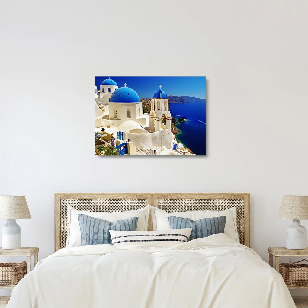 Obraz na szkle - Santorini, Grecja (70x50 cm)