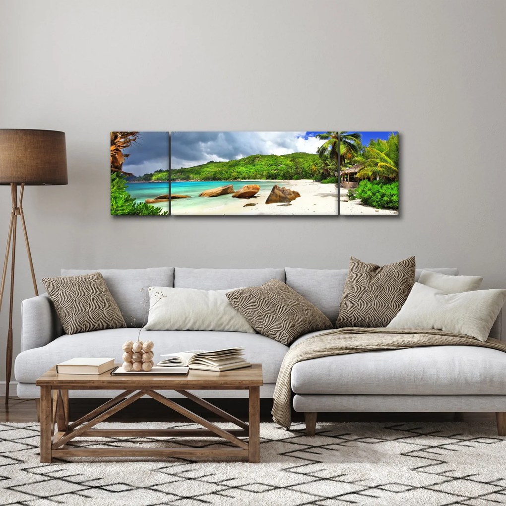Obraz - Seszele, Takamaka beach (170x50 cm)