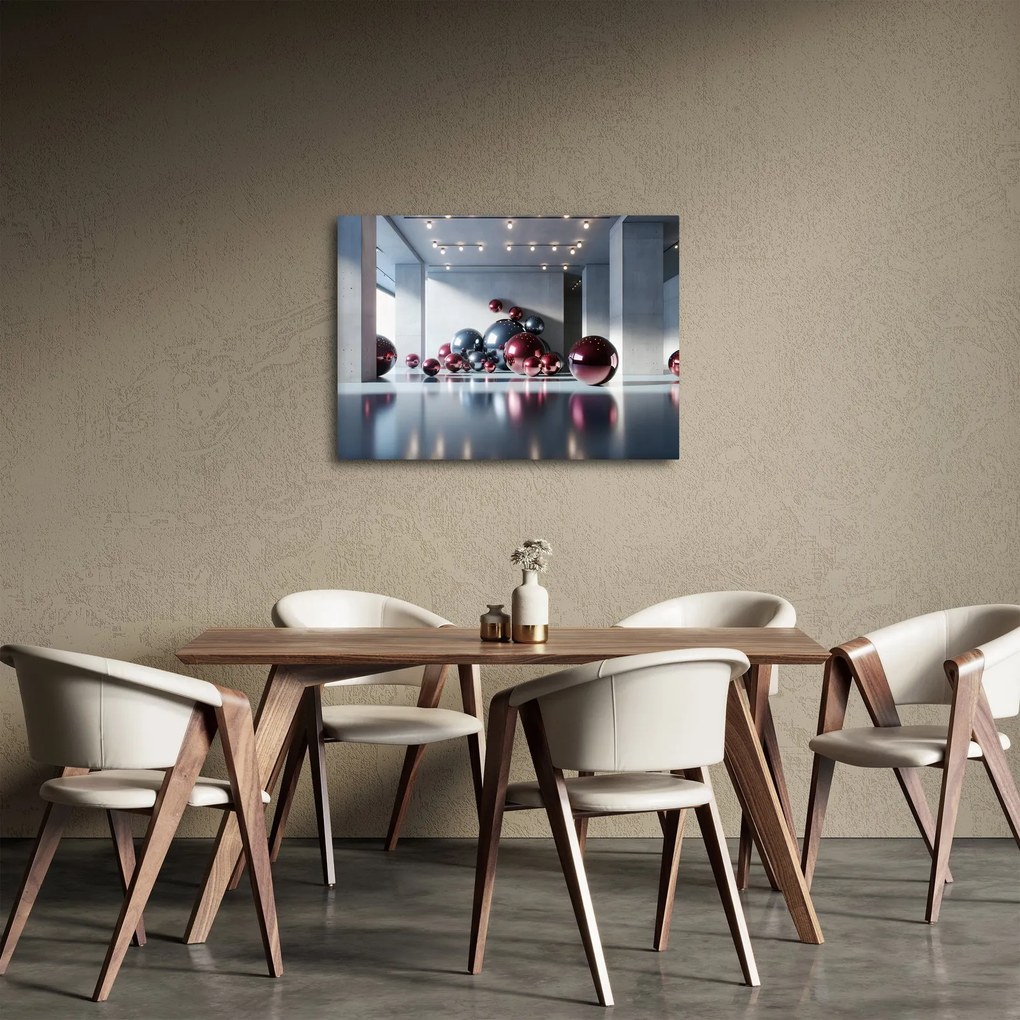 Obraz - 3D przestrzeń z kulami II. (70x50 cm)