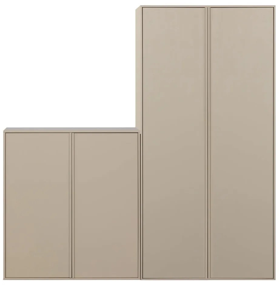 Kremowa szafa modułowa z litego drewna sosnowego 200x220 cm Daily – vtwonen