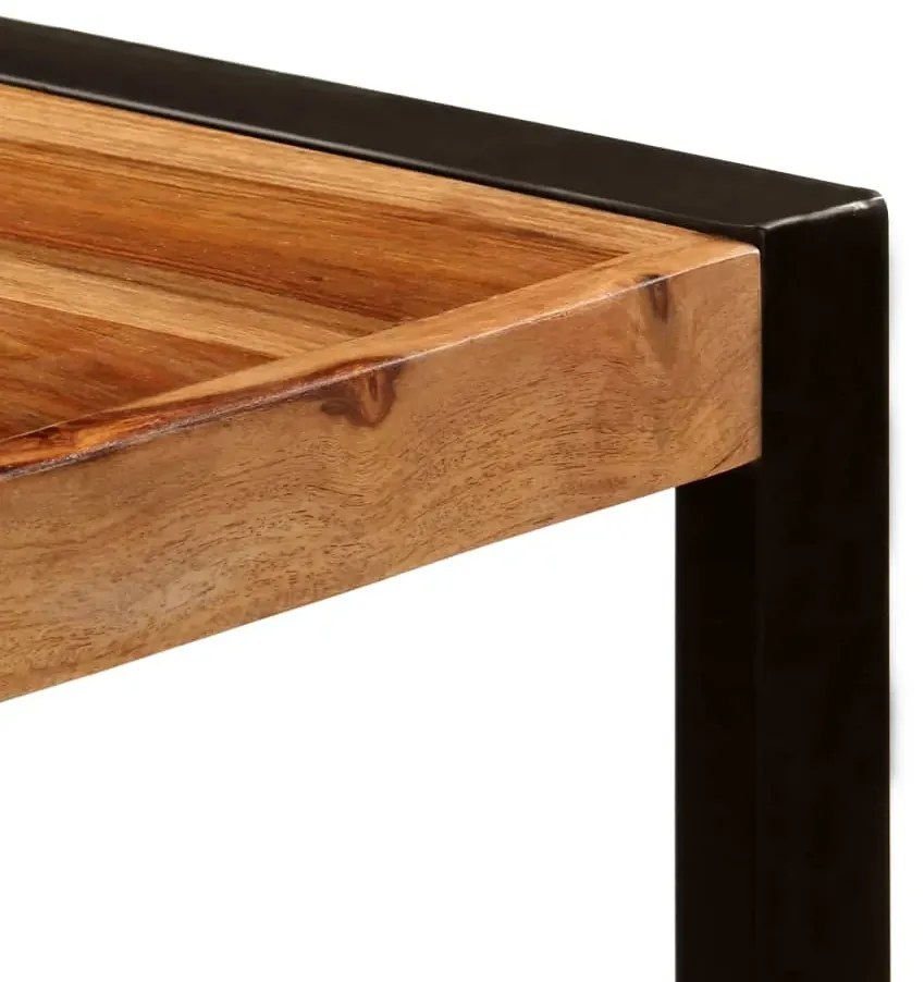 Brązowy stół z drewna sheesham 100x220 – Fulo 7X