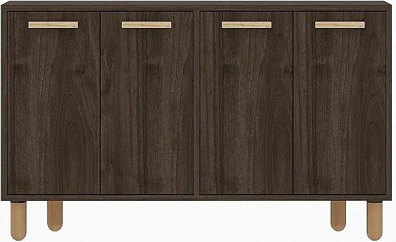 Komoda – 120 cm x 73,6 cm x 29,6 cm – Orzech – Płyta wiórowa pokryta melaminą