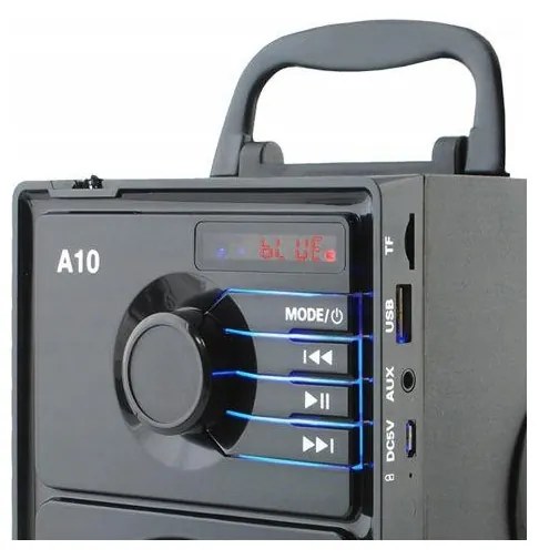 Głośnik bluetooth boombox a10 lcd led subwoofer fm