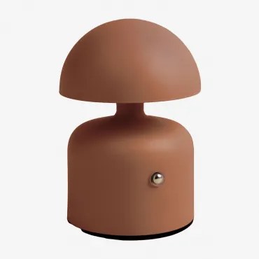 Bezprzewodowa Lampa Stołowa Led Z Żelaza Nantali Terracota - Sklum