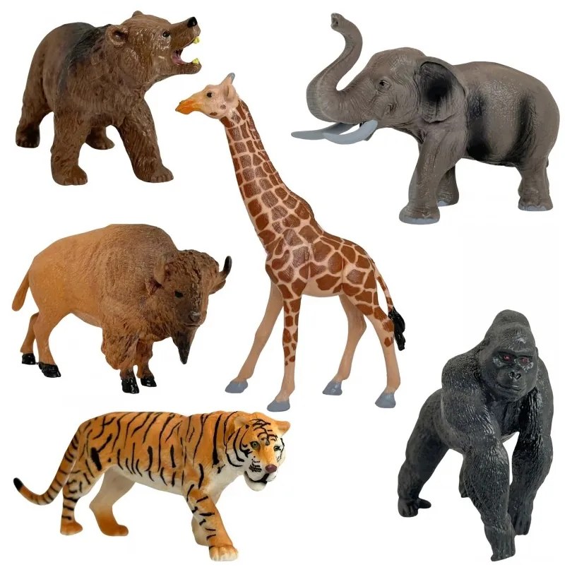 Woopie large wild animal figures set + mat and accessories 23 el.