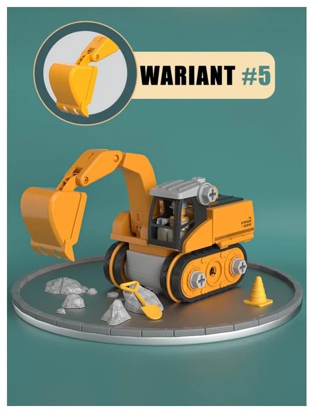 Woopie mega plac budowy 5w1 zestaw xxl do skręcania diy