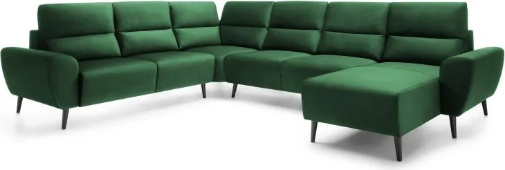 Narożnik BOSCO XL zestaw z elektryczną funkcją regulacji tkanina Monolith 37 Zielony WERSAL