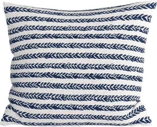 Bawełniana poszewka na poduszkę NAVYSTA POLY 45x45 cm, niebiesko-biała