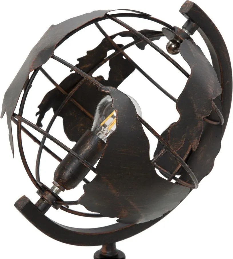 Czarna lampa stołowa z metalowym kloszem (wysokość 40 cm) World Industry – Mauro Ferretti