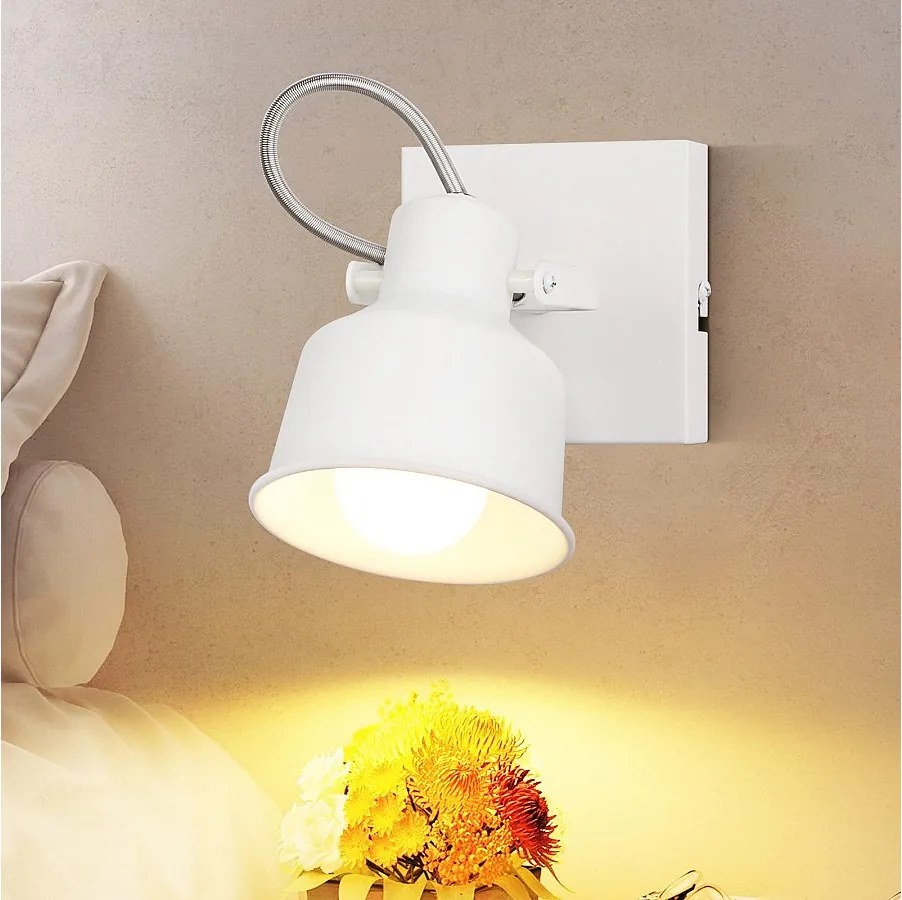 NETTLIFE Reflektor sufitowy 1 płomień vintage kinkiet E14 wysokiej jakości retro design regulowany 350° MAX.40W