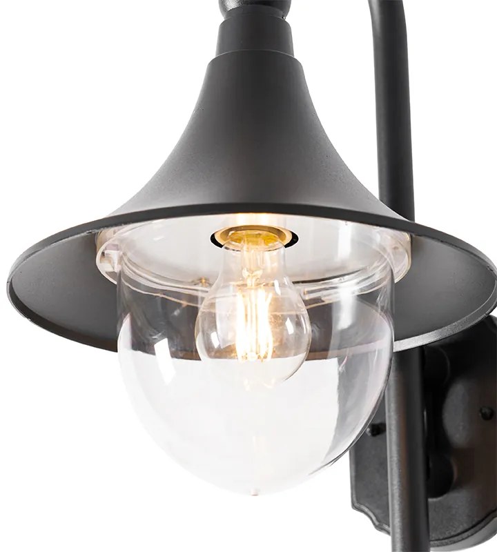 Zewnetrzna Klasyczna lampa ścienna zewnętrzna czarna IP44 - Daphne klasyczny/Antyczny Oswietlenie zewnetrzne