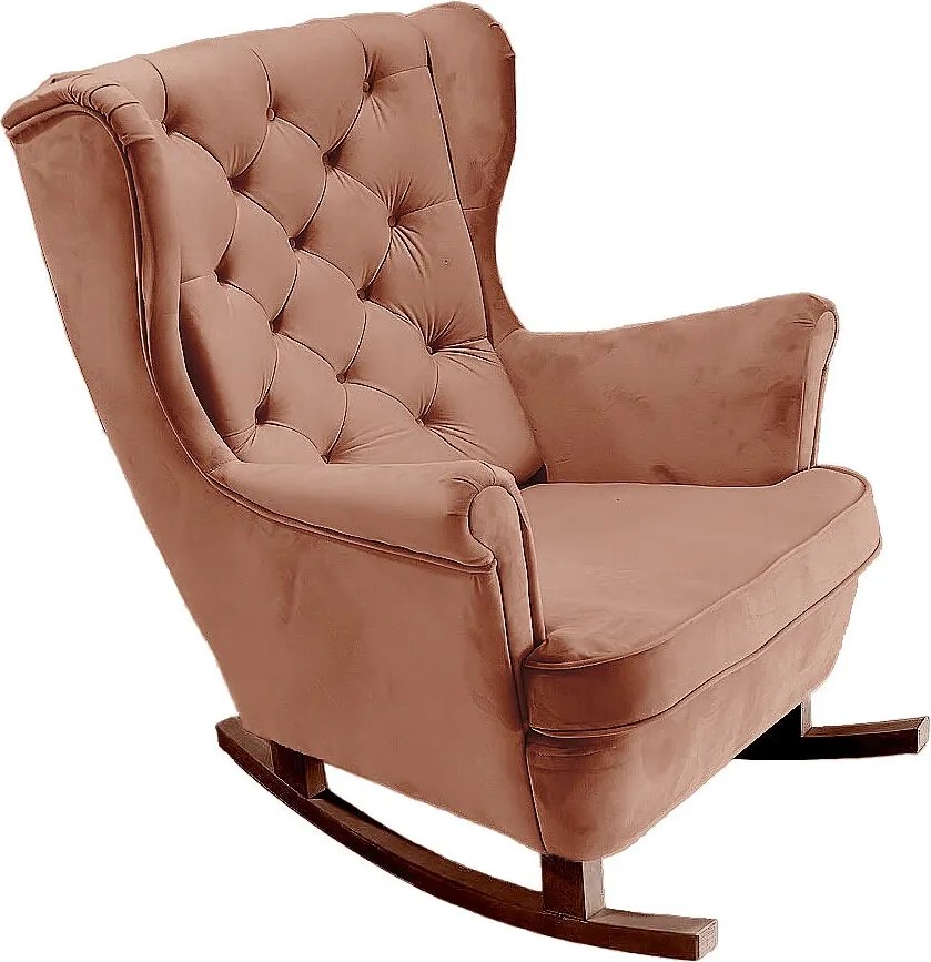 Fotel Relax z Tapicerowanym Siedzeniem i Podłokietnikami, Fotel TV 102x81x95cm Pudrowy róż_29831