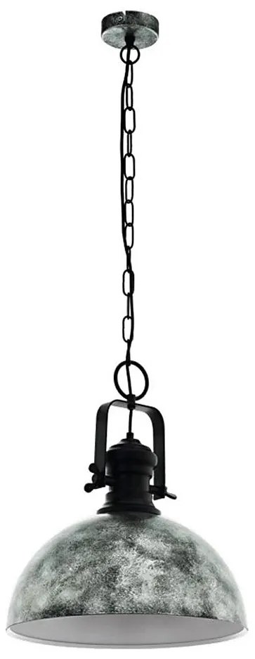 Eglo 79415 - Żyrandol na łańcuchu SADDINGTON 1xE27/60W/230V szary