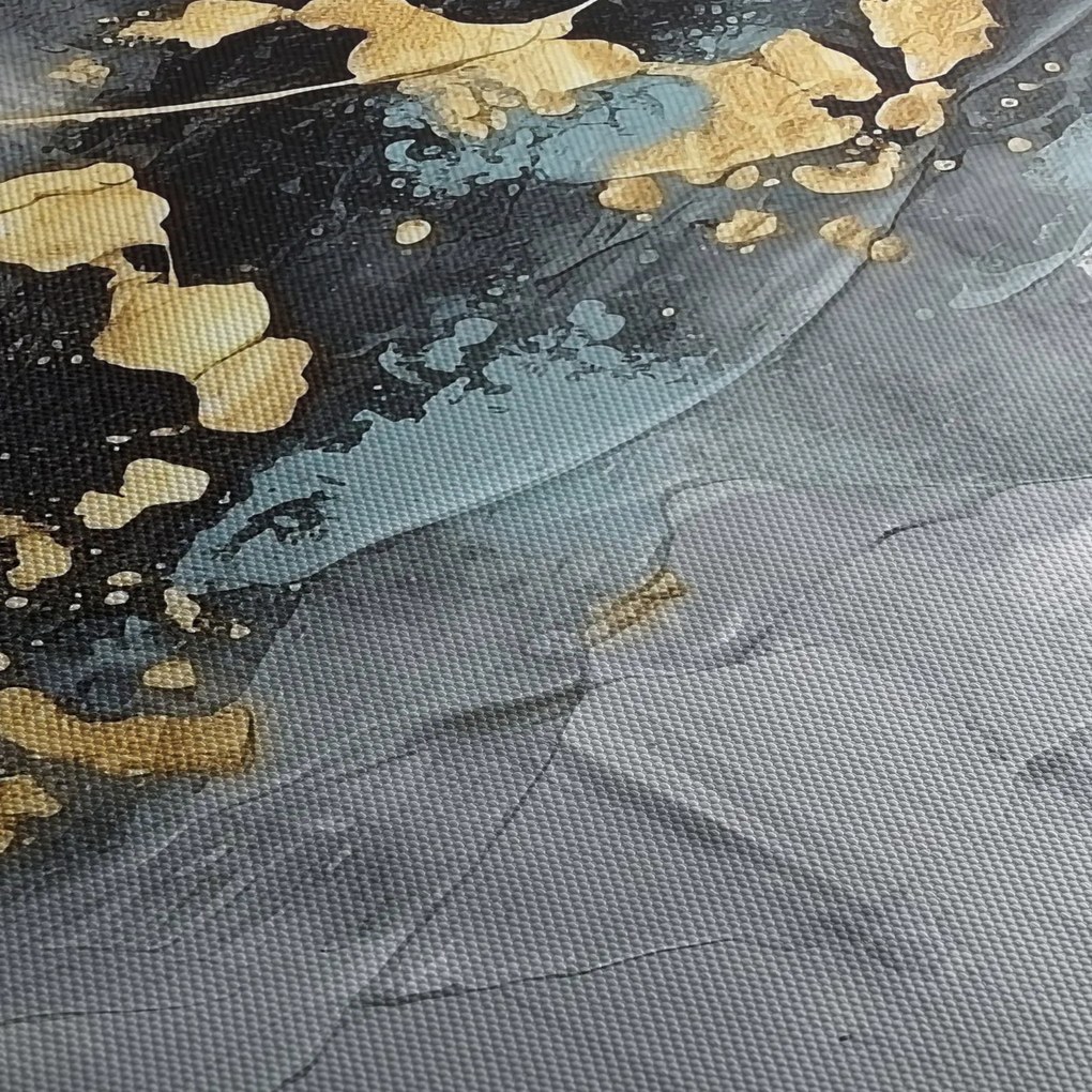 Obraz - Abstrakcja (z zegarem) (90x30 cm)
