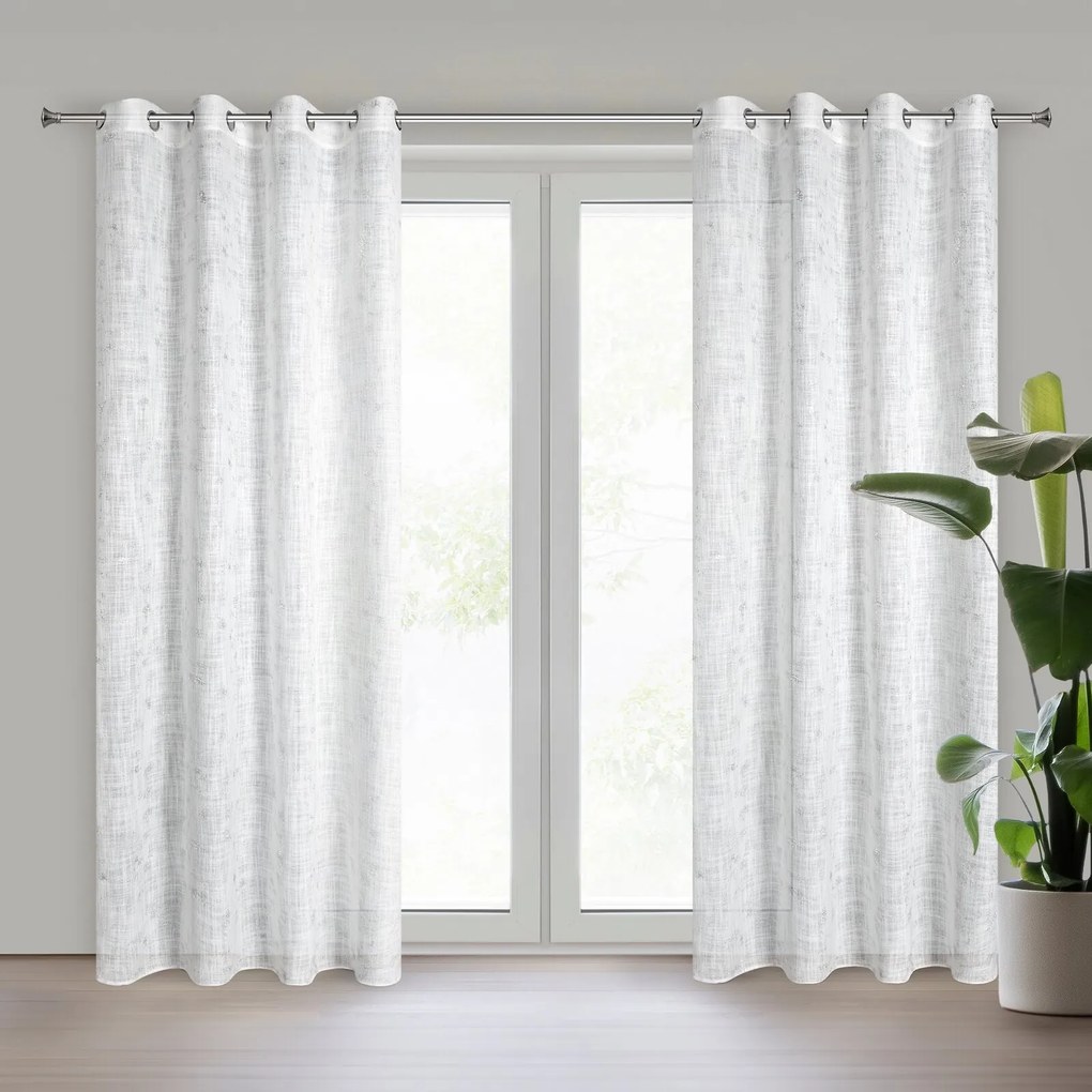 Kremowa zasłona Solana z delikatnym połyskiem 140x250 cm