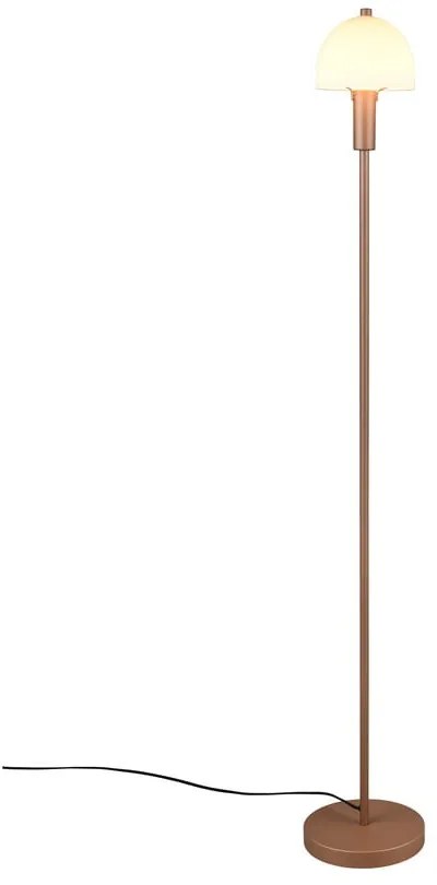 Lampa stojąca w kolorze brązu ze szklanym kloszem (wysokość 120 cm) Glenn – Reality