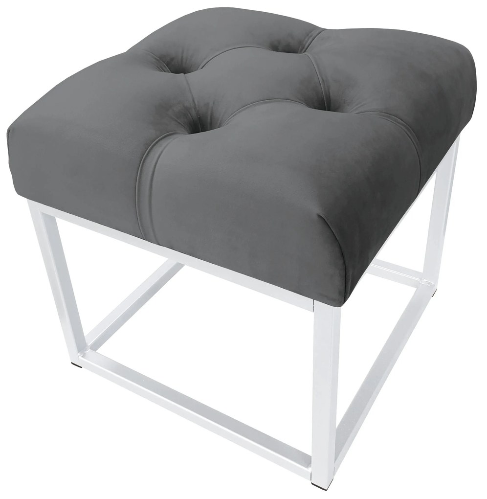 Pufa CHESTERFIELD LOFT ławka postawa biała BL14