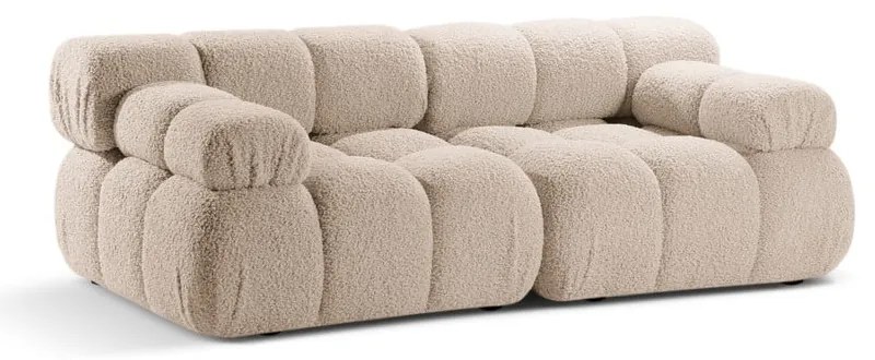 Beżowa sofa modułowa z materiału bouclé 188 cm Bellis – Micadoni Home