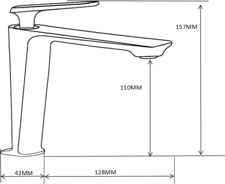 Mexen Ares bateria umywalkowa, złota - 744100-50