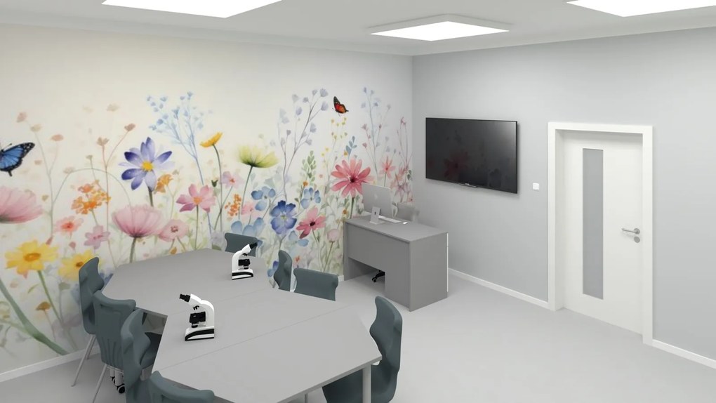 Biurko dla nauczyciela z zamykaną na klucz szafką Blox