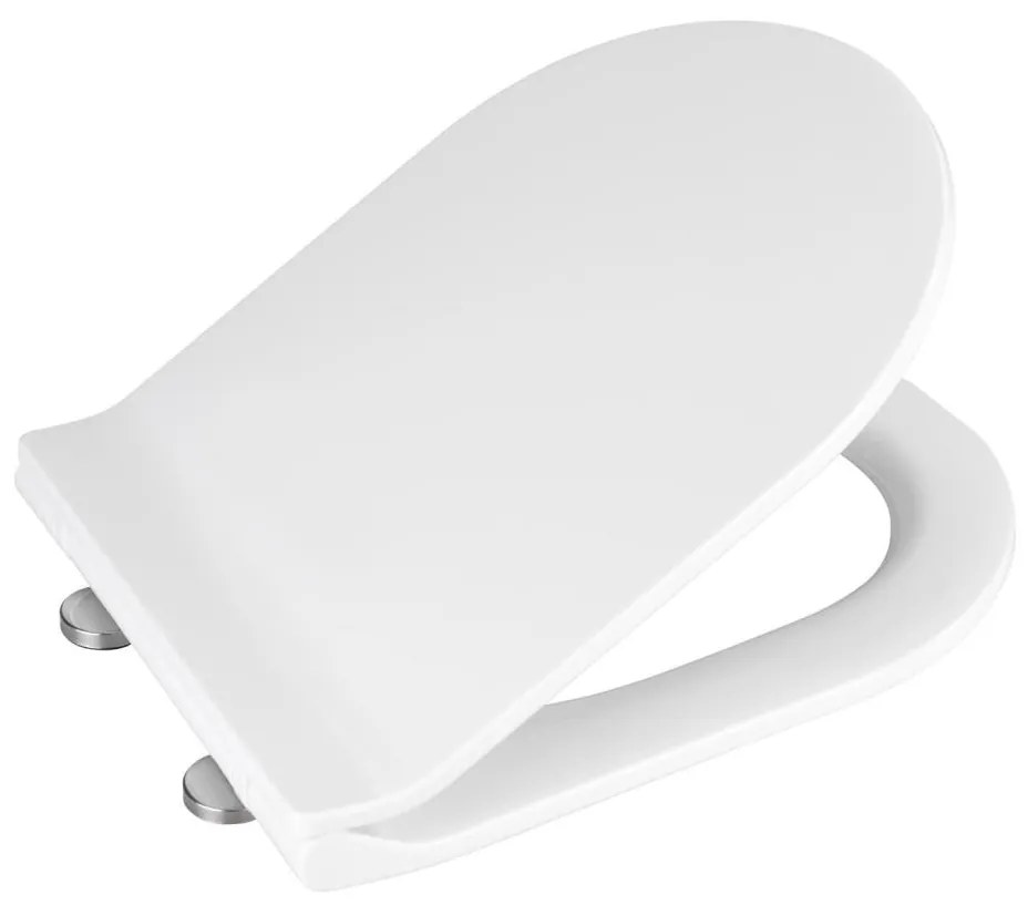 WENKO 22415100-Deska sedesowa HABOS 46x36 cm biała/srebrna