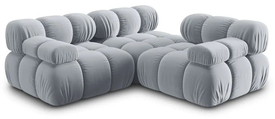 Jasnoniebieska aksamitna sofa 282 cm Bellis – Micadoni Home