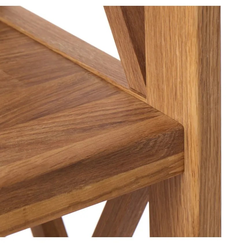Regał z litego drewna dębowego w naturalnym kolorze 70x124 cm X-Shelf – Unique Furniture