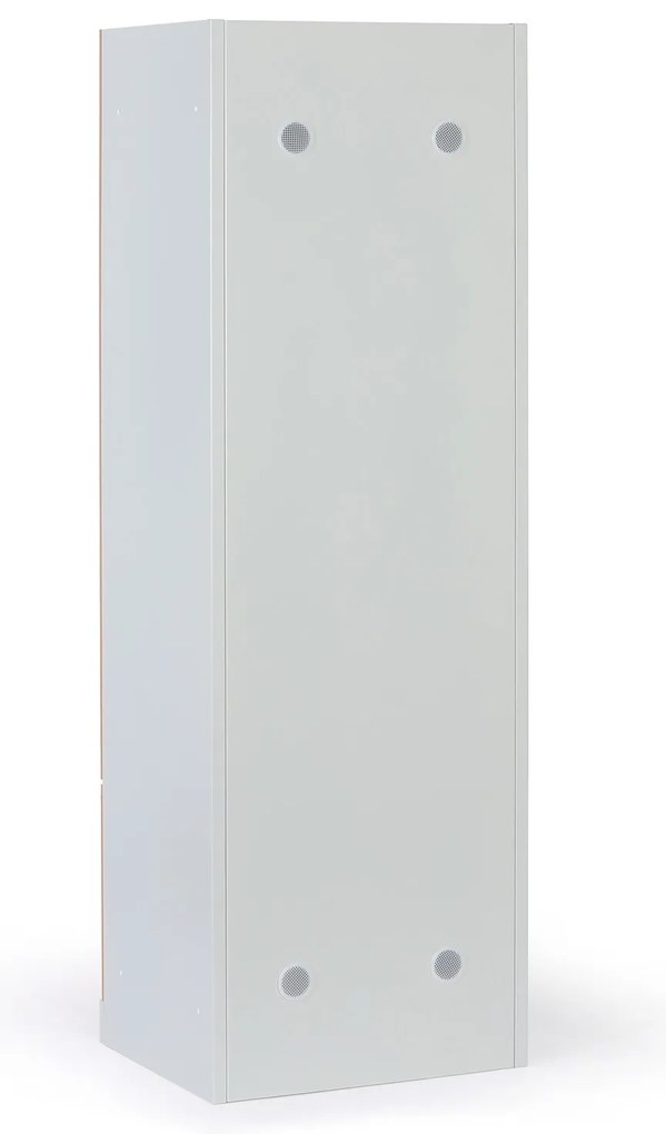 Metalowa szafka ubraniowa S1 Z, 4-drzwiowa, 1850 x 600 x 500 mm, demontaż, zamek RFID, drzwi laminowane, dąb naturalny