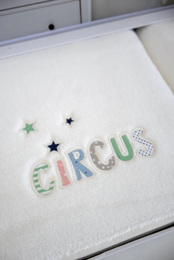 Podarunkowy zestaw ręczników dla dzieci CIRCUS, 2 szt Śmietankowy Zestaw (ręcznik 50x90cm, ręcznik 70x130cm)
