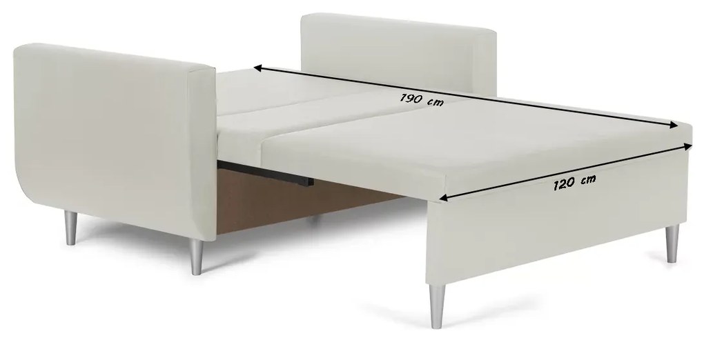 Sofa kanapa 2 os z funkcją spania RED Ciemny szary