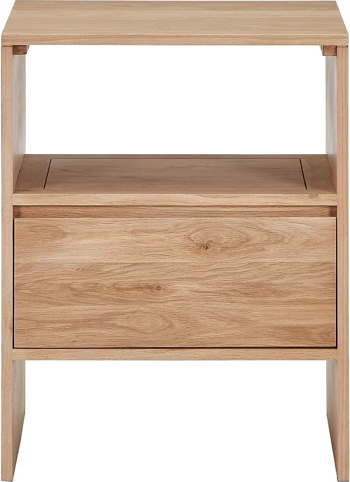 Szafka pod umywalkę z litego dębu - Jasny naturalny - 60 cm - CAVIZO