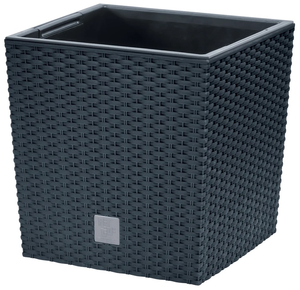 Donica ogrodowaz wkładem Rato Low 20 x 20 x 20 cm antracyt PROSPERPLAST