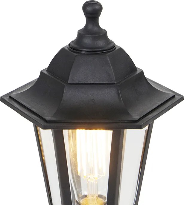 Klasyczna lampa podłogowa zewnętrzna czarna 42,2 cm IP44 - New Haven