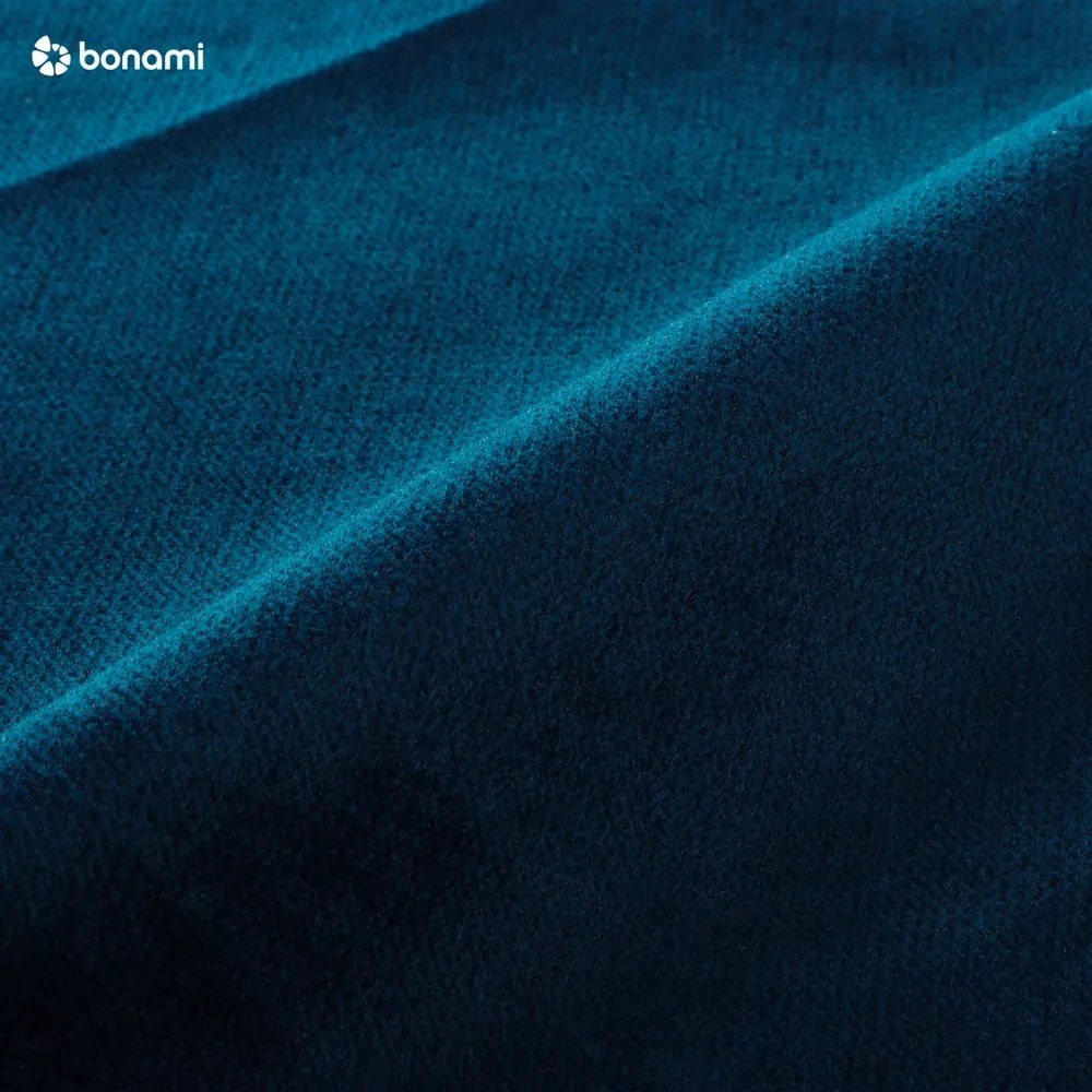 Ciemnoniebieski aksamitny rozkładany narożnik (lewostronny) Lofty Lilly – Miuform