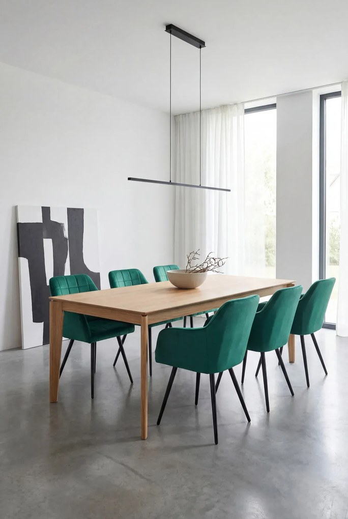 Zestaw 2 zielonych krzeseł tapicerowanych Z6-P52