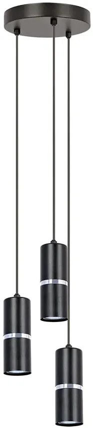 Potrójna metalowa lampa wisząca tuba - A563 F8-R37