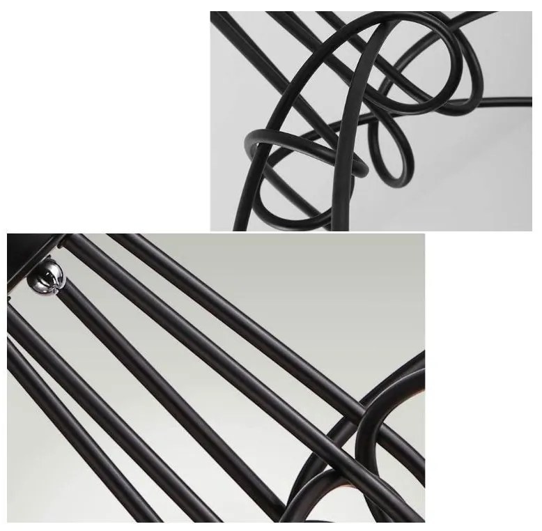 Lampa sufitowa metalowa loft supła wisząca AT42-5SZ-Black