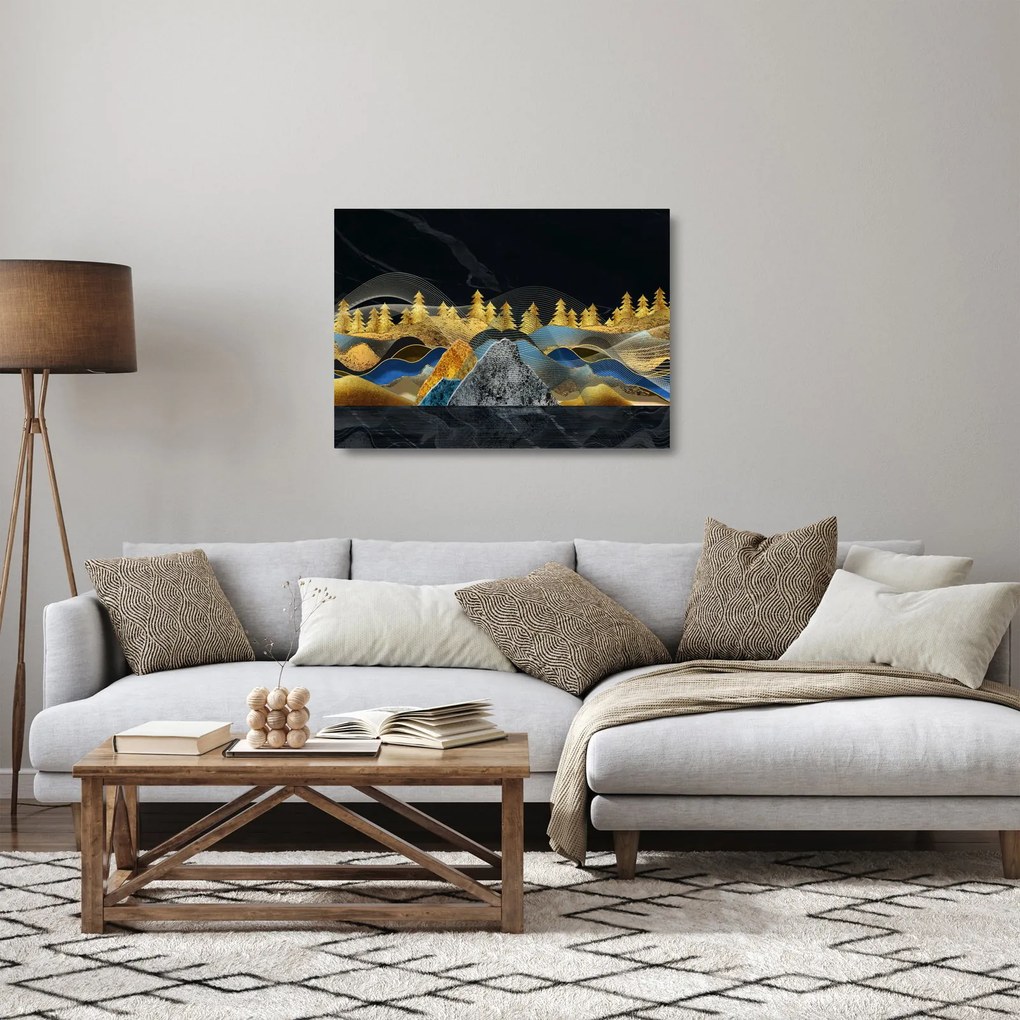 Obraz na szkle - Złote Góry (70x50 cm)