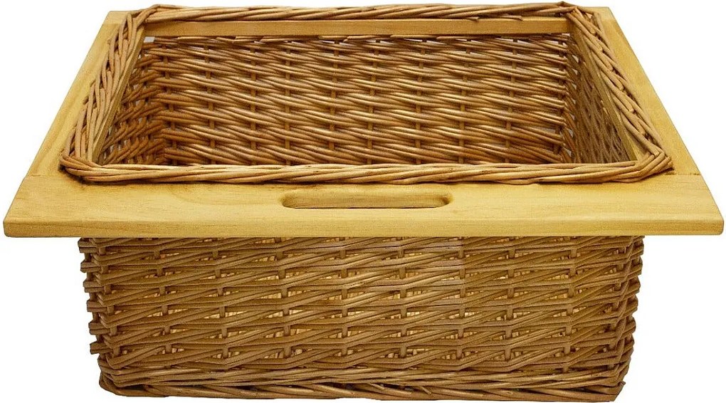 Wysuwane kosze kuchenne z wikliny 600 mm