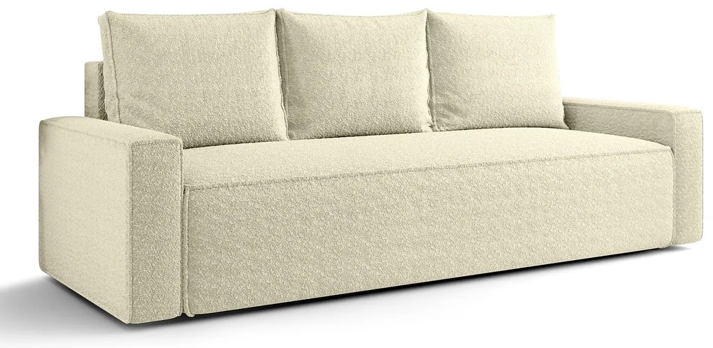 Kremowa rozkładana sofa z funkcją spania T1-T41