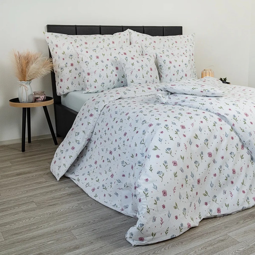 Kvalitex Pościel krepa Letnia łąka, 140 x 200 cm, 70 x 90 cm