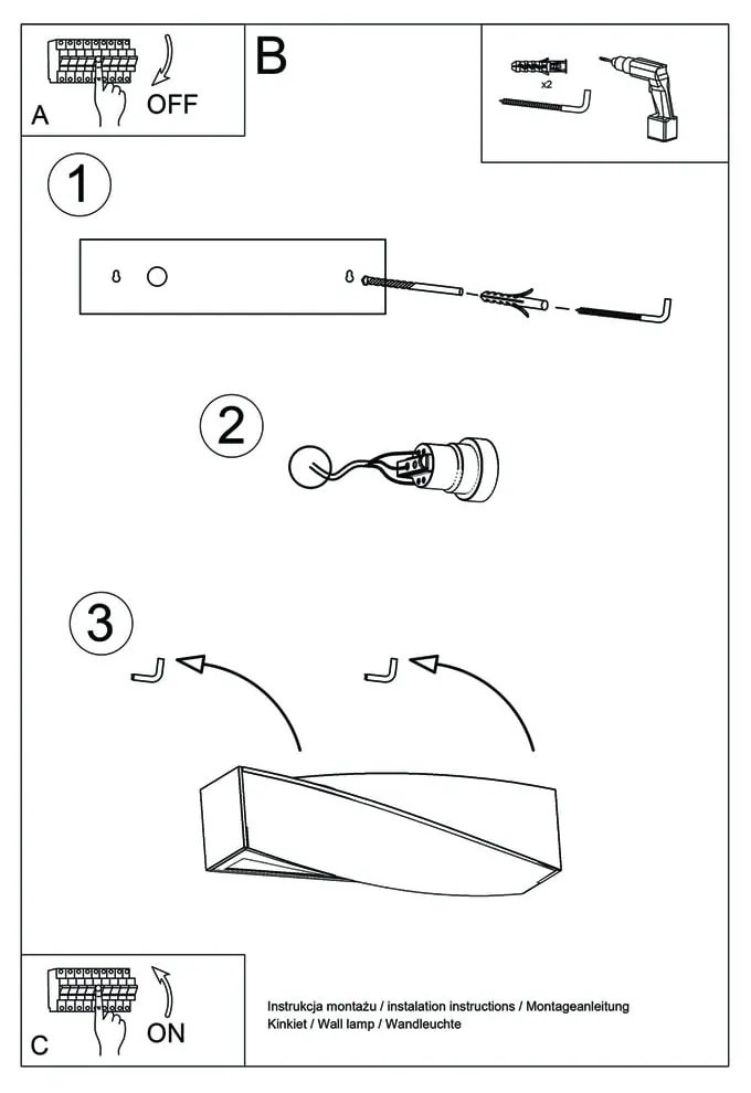 Kinkiet ceramiczny Sollux Taurus Mini